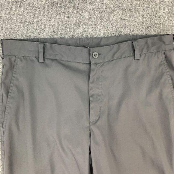 Nike Golf Pants Mens 34 Gray Flat Front Dri Fit Tech Sweat Wicking Stretch Chino - Picture 4 of 14